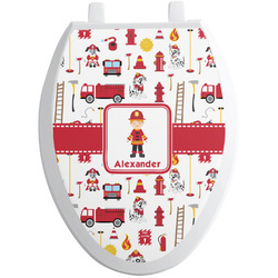 Firefighter Character Toilet Seat Decal - Elongated (Personalized)