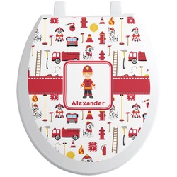 Firefighter Character Toilet Seat Decal (Personalized)