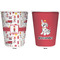 Firefighter Trash Can White - Front and Back - Apvl