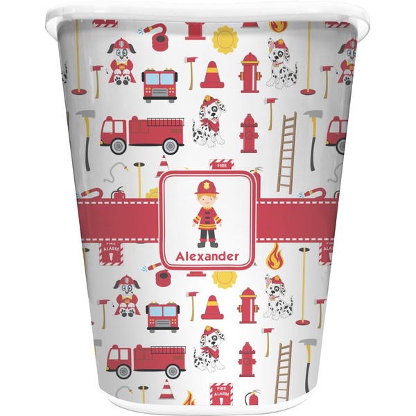 Custom Firefighter Character Waste Basket (Personalized)