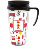 Firefighter Character Acrylic Travel Mug with Handle (Personalized)
