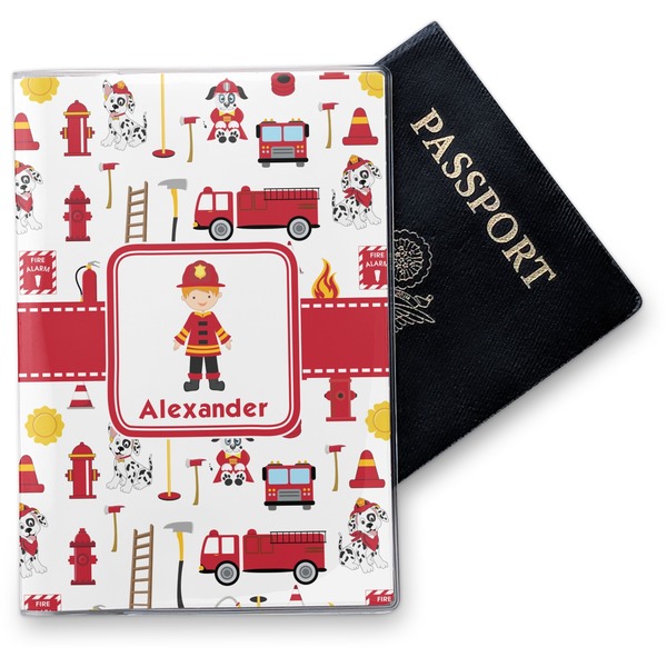 Custom Firefighter Character Vinyl Passport Holder w/ Name or Text