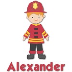 Firefighter Character Graphic Decal - Large (Personalized)