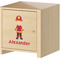 Firefighter Wall Graphic on Wooden Cabinet
