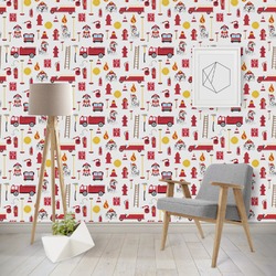 Firefighter Character Wallpaper & Surface Covering (Water Activated - Removable)