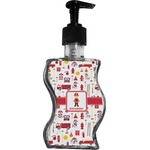 Firefighter Character Wave Bottle Soap / Lotion Dispenser w/ Name or Text