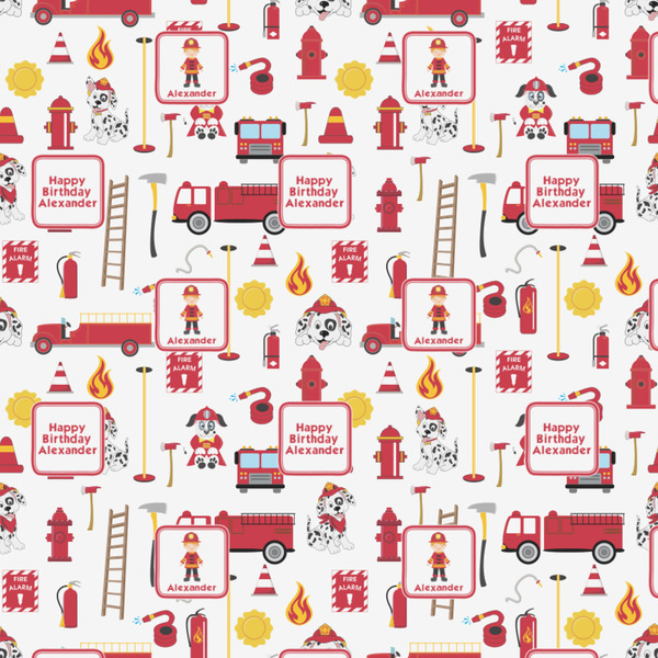 Firefighter Wrapping Paper Square