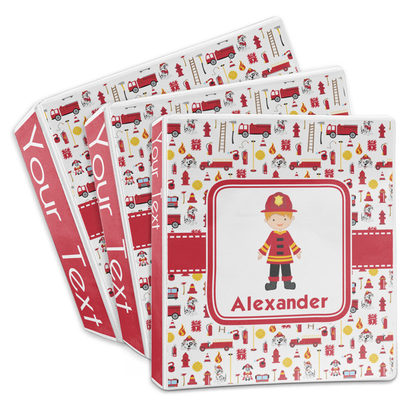 Custom Firefighter Character 3-Ring Binder (Personalized)