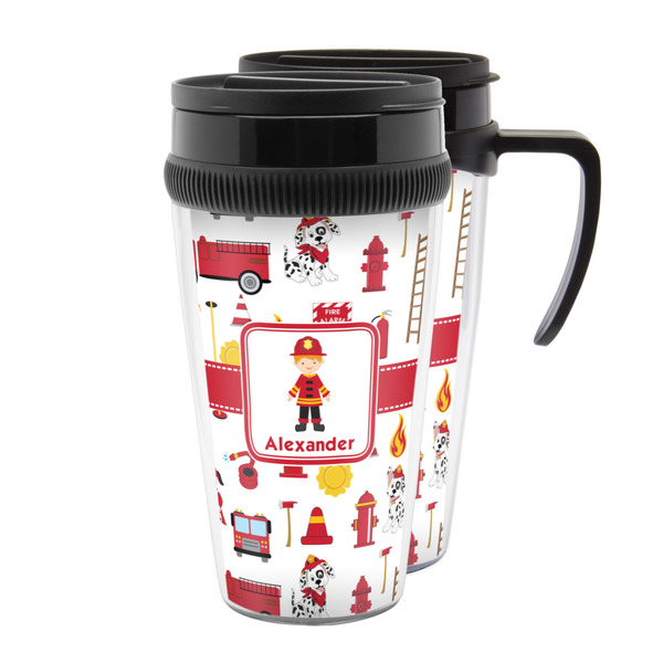 Custom Firefighter Character Acrylic Travel Mug (Personalized)