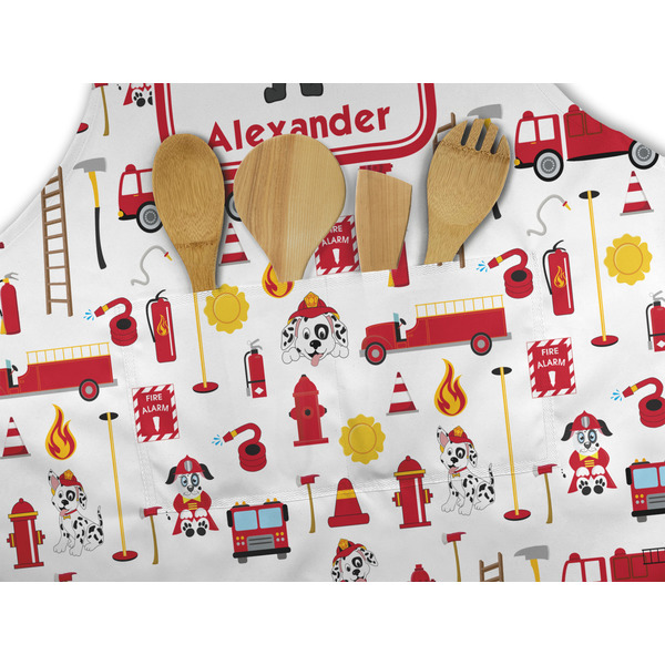 Firefighter for Kids Apron - Pocket Detail with Props