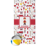 Firefighter Character Beach Towel w/ Name or Text