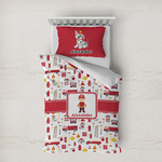 Firefighter Character Duvet Cover Set - Twin XL w/ Name or Text