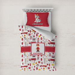 Firefighter Character Duvet Cover Set - Twin XL w/ Name or Text