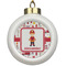 Firefighter Character Ceramic Ball Ornament (Personalized)