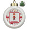 Firefighter for Kids Ceramic Christmas Ornament - Xmas Tree (Front View)