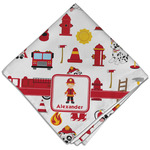 Firefighter Character Cloth Dinner Napkin - Single w/ Name or Text