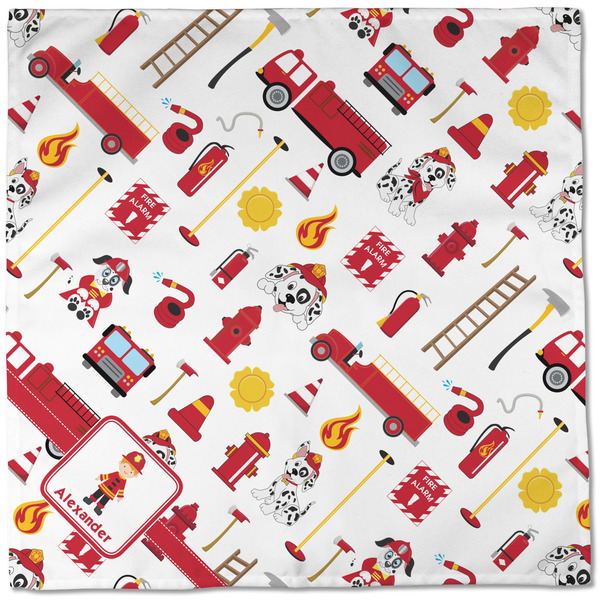 Firefighter for Kids Cloth Napkins - Personalized Dinner (Full Open)