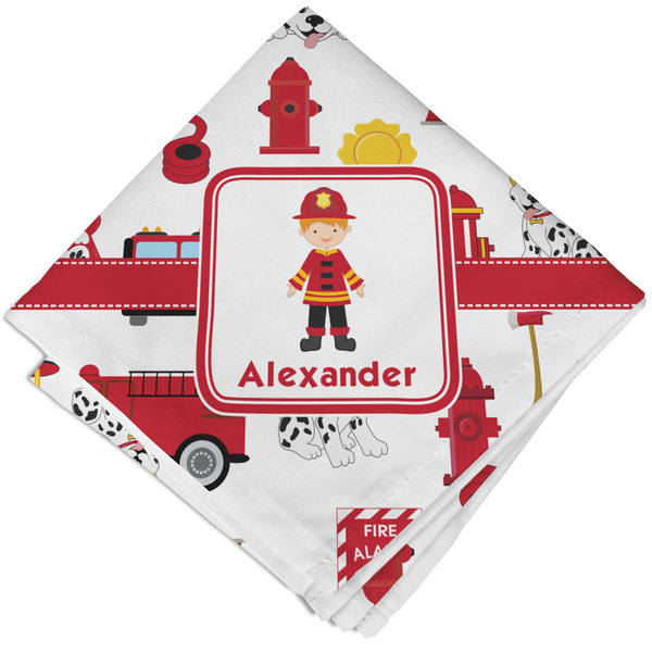Custom Firefighter Character Cloth Napkin w/ Name or Text