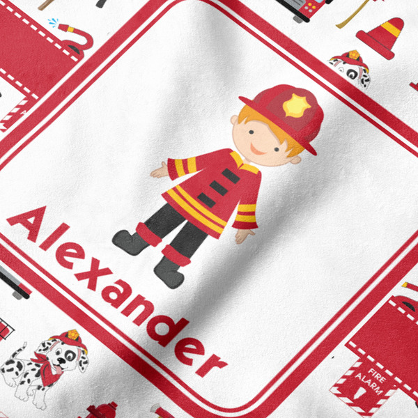 Firefighter for Kids Hooded Baby Towel- Detail Close Up