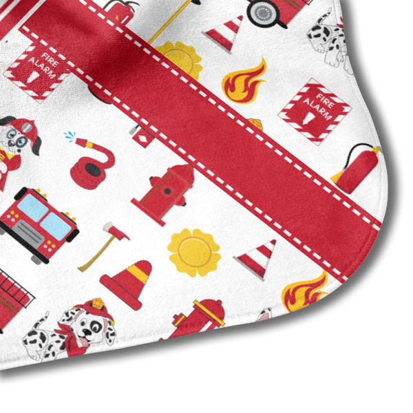 Firefighter for Kids Hooded Baby Towel- Detail Corner