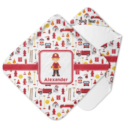 Firefighter Character Hooded Baby Towel w/ Name or Text