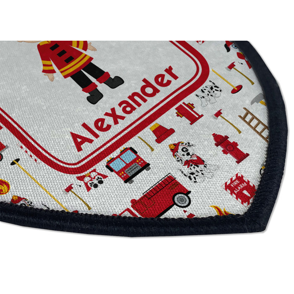 Firefighter for Kids Iron on Shield 3 Detail