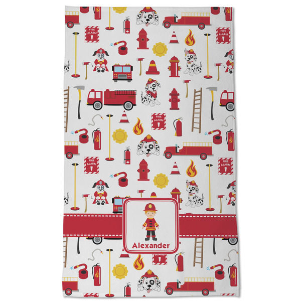 Firefighter Character Kitchen Towel - Poly Cotton - Full Front