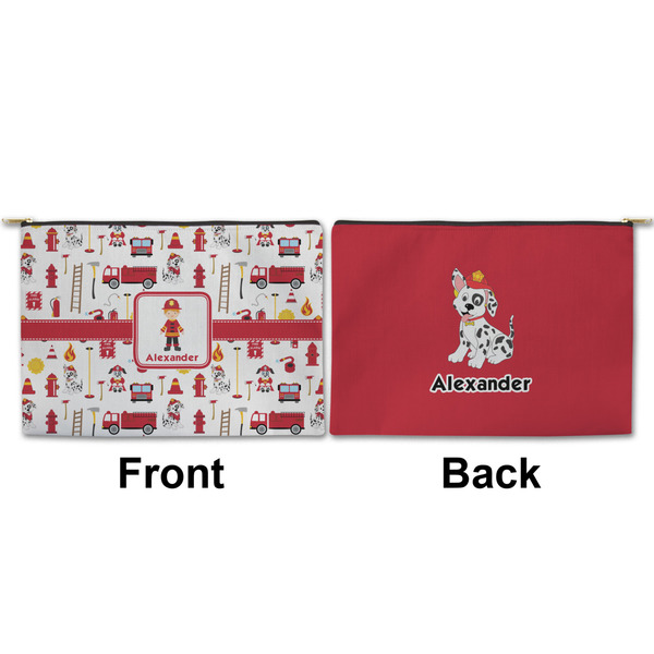 Firefighter for Kids Large Zipper Pouch Approval (Front and Back)