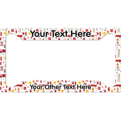 Firefighter Character License Plate Frame - Style A (Personalized)