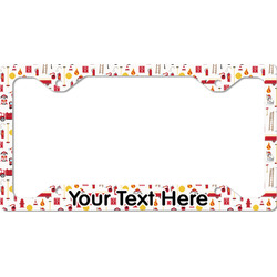 Firefighter Character License Plate Frame - Style C (Personalized)