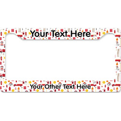 Firefighter Character License Plate Frame - Style B (Personalized)