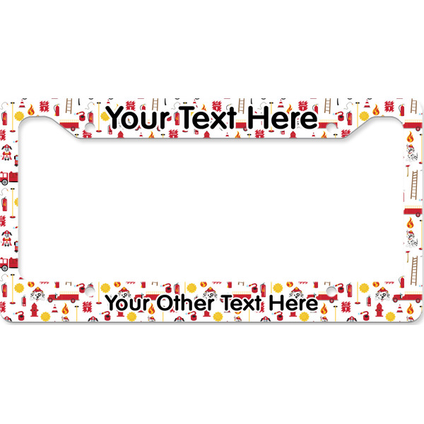 Custom Firefighter Character License Plate Frame - Style B (Personalized)