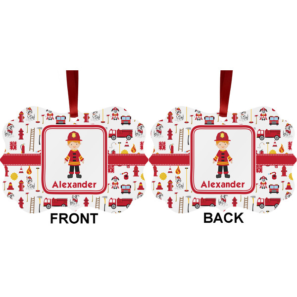 Firefighter for Kids Metal Benilux Ornament - Front and Back (APPROVAL)