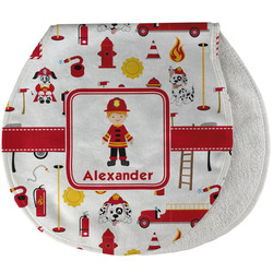 Firefighter Character Burp Pad - Velour w/ Name or Text