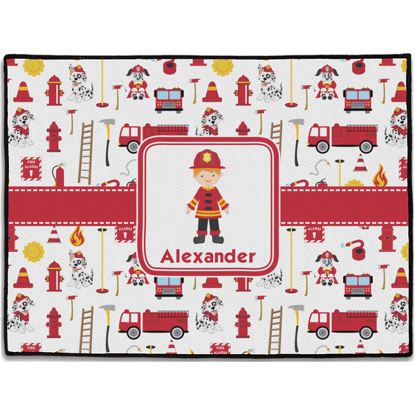Custom Firefighter Character Door Mat (Personalized)