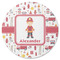 Firefighter for Kids Round Coaster Rubber Back - Single