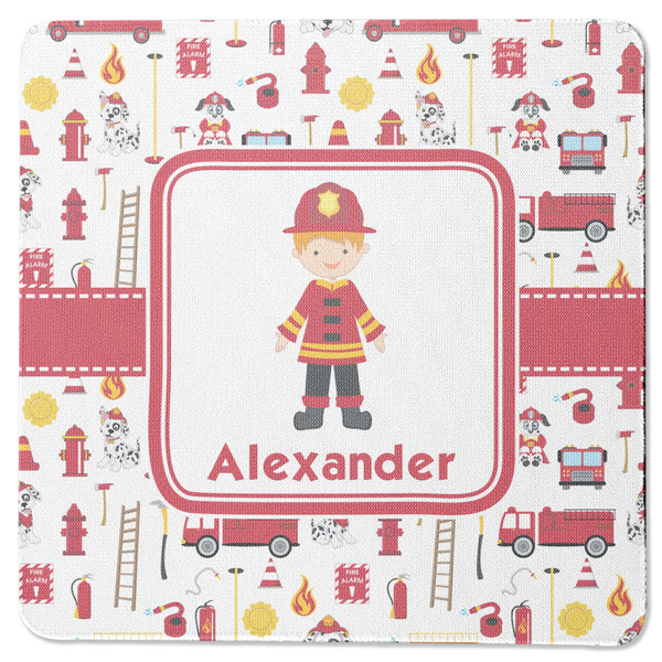 Firefighter for Kids Square Coaster Rubber Back - Single
