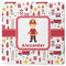 Firefighter Character Square Rubber Backed Coaster w/ Name or Text