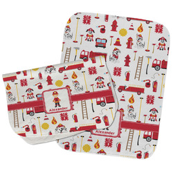 Firefighter Character Burp Cloths - Fleece - Set of 2 w/ Name or Text