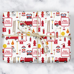 Firefighter Character Wrapping Paper (Personalized)