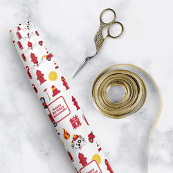 Firefighter Character Wrapping Paper Roll - Small (Personalized)