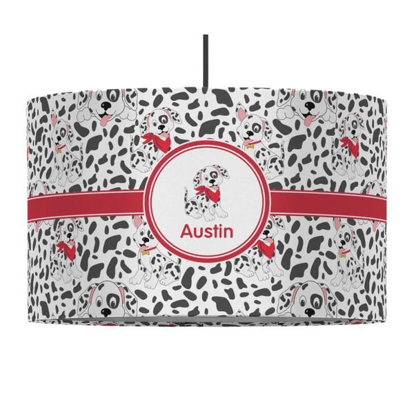 Custom Dalmation 12" Drum Pendant Lamp - Fabric (Personalized)