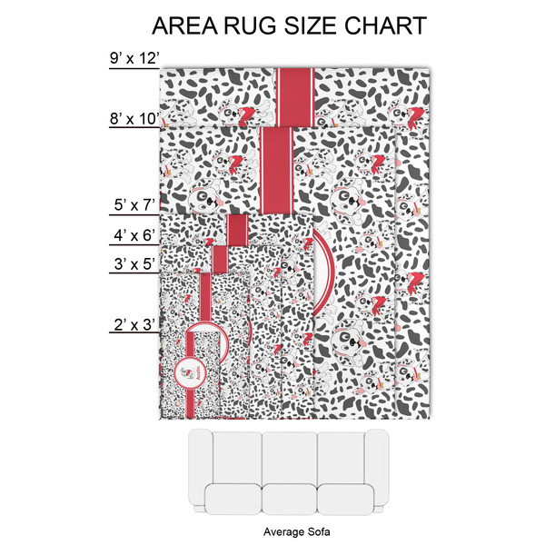 Dalmation 2'x3' Indoor Area Rugs - Size Chart