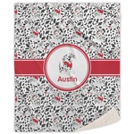 Dalmation Sherpa Throw Blanket (Personalized)