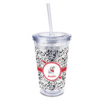 Dalmation 16oz Double Wall Acrylic Tumbler with Lid & Straw - Full Print (Personalized)