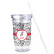 Dalmation Acrylic Tumbler - Full Print - Front straw out