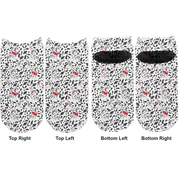 Dalmation Adult Ankle Socks - Double Pair - Front and Back - Apvl