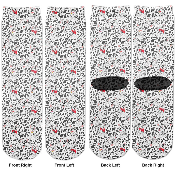 Dalmation Adult Crew Socks - Double Pair - Front and Back - Apvl