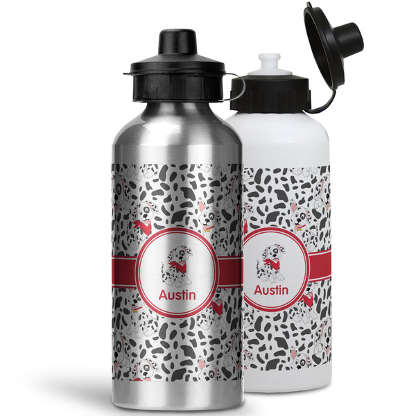 Dalmation Aluminum Water Bottles - MAIN (white &silver)