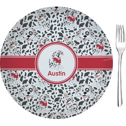 Dalmation 8" Glass Appetizer / Dessert Plates - Single or Set (Personalized)